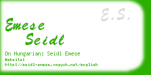 emese seidl business card